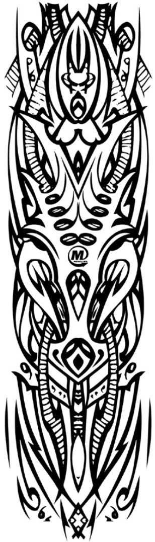 Meericle MFG Grip Tape Sheet 9in x 33in - 0024 Tribal #4